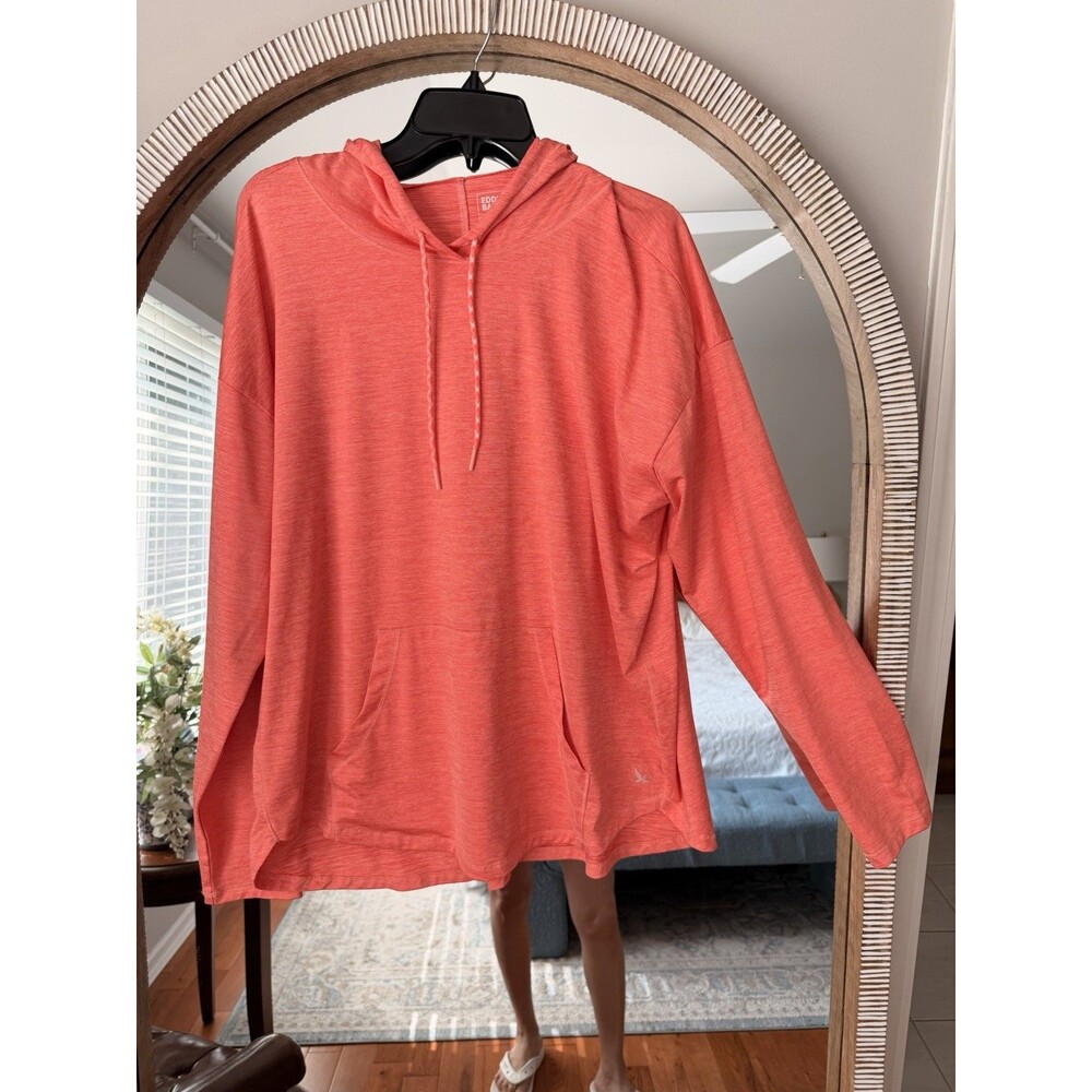 Eddie Bauer Resolution Hoodie Women’s Tall XL TXL Coral Lightweight Performance